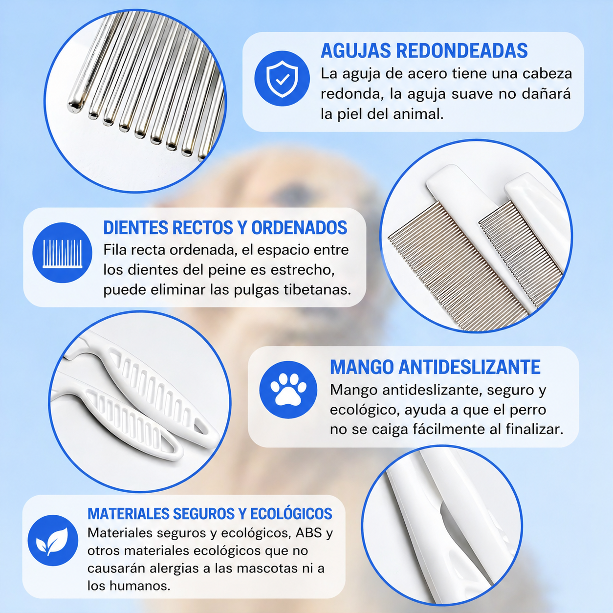 Peine Antipulgas 4 en 1