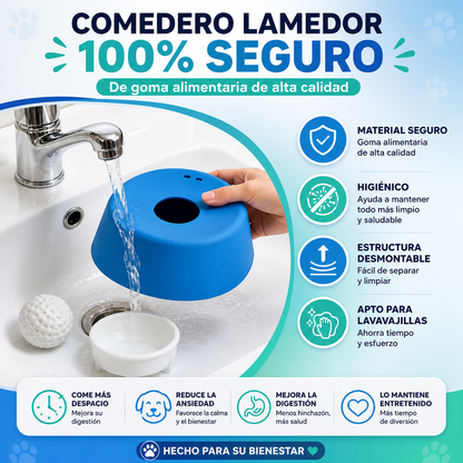 Comedero Lento Interactivo para Perros con Bola Giratoria